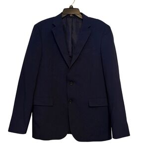 Men's Navy Blue JF J. Ferrar Slim Fit Two Button‎ Blazer Jacket Classic Academia